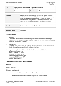 NZQA registered unit standard 11633 version 5  Page 1 of 4
