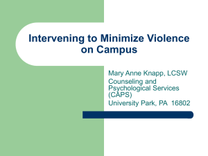 Violence on Campus PowerPoint Presentation