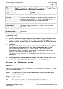NZQA registered unit standard  Page 1 of 2