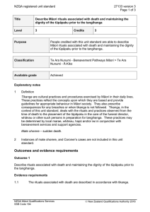 NZQA registered unit standard 27133 version 3  Page 1 of 3