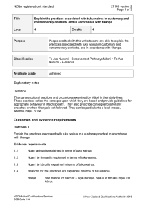 NZQA registered unit standard 27143 version 2  Page 1 of 3