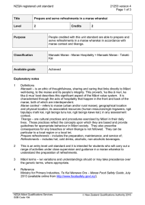 NZQA registered unit standard 21253 version 4  Page 1 of 3