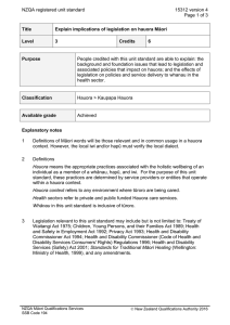 NZQA registered unit standard 15312 version 4  Page 1 of 3