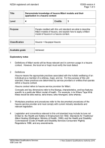 NZQA registered unit standard 15309 version 4  Page 1 of 3