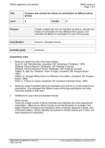 NZQA registered unit standard 16063 version 3  Page 1 of 3