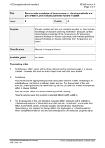 NZQA registered unit standard 15303 version 4  Page 1 of 4