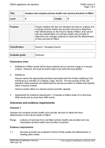 NZQA registered unit standard 15306 version 5  Page 1 of 3