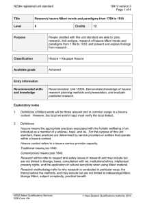 NZQA registered unit standard 18413 version 3  Page 1 of 4