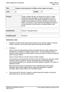 NZQA registered unit standard 18562 version 4  Page 1 of 4