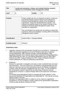 NZQA registered unit standard 26844 version 1  Page 1 of 3