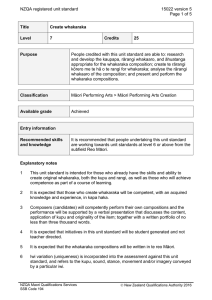 NZQA registered unit standard 15022 version 5  Page 1 of 5
