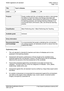NZQA registered unit standard 13361 version 4  Page 1 of 4