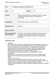 NZQA registered unit standard 22762 version 2  Page 1 of 4