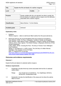 NZQA registered unit standard 25763 version 4  Page 1 of 3
