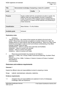 NZQA registered unit standard 25764 version 4  Page 1 of 3