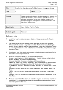 NZQA registered unit standard 16056 version 5  Page 1 of 3