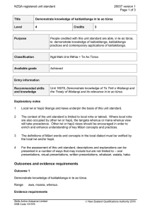 NZQA registered unit standard 26037 version 1  Page 1 of 3