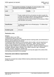 NZQA registered unit standard 18588 version 4  Page 1 of 3