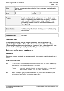 NZQA registered unit standard 18590 version 4  Page 1 of 3