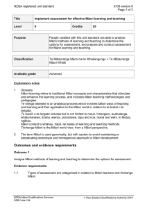 NZQA registered unit standard 3708 version 6  Page 1 of 3
