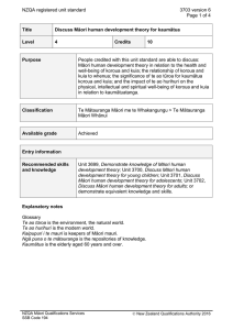 NZQA registered unit standard 3703 version 6  Page 1 of 4