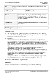 NZQA registered unit standard 25336 version 3  Page 1 of 3