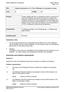 NZQA registered unit standard 3694 version 6  Page 1 of 3