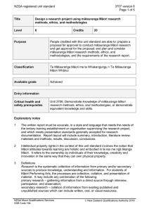 NZQA registered unit standard 3707 version 6  Page 1 of 5