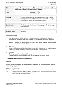 NZQA registered unit standard 3709 version 6  Page 1 of 3