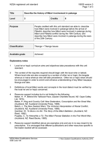 NZQA registered unit standard 16055 version 3  Page 1 of 3