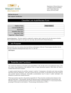 Classified Job Audit Form (DOC)