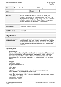 NZQA registered unit standard 2572 version 9  Page 1 of 4