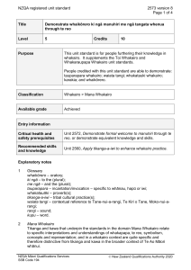 NZQA registered unit standard 2573 version 8  Page 1 of 4