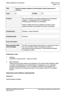 NZQA registered unit standard 2566 version 8  Page 1 of 3