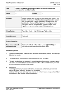 NZQA registered unit standard 20705 version 3  Page 1 of 4