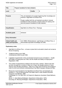 NZQA registered unit standard 7875 version 5  Page 1 of 4