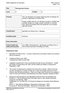 NZQA registered unit standard 7907 version 6  Page 1 of 4