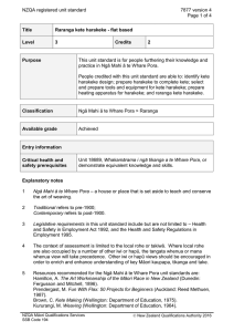 NZQA registered unit standard 7877 version 4  Page 1 of 4
