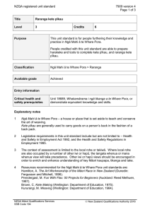 NZQA registered unit standard 7909 version 4  Page 1 of 3