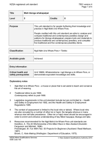 NZQA registered unit standard 7891 version 4  Page 1 of 4