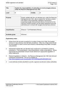 NZQA registered unit standard 27134 version 2  Page 1 of 3