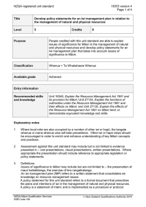 NZQA registered unit standard 16353 version 4  Page 1 of 4