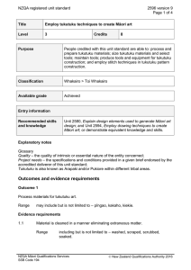 NZQA registered unit standard 2596 version 9  Page 1 of 4