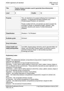 NZQA registered unit standard 2582 version 8  Page 1 of 4