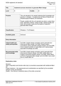 NZQA registered unit standard 2587 version 8  Page 1 of 5