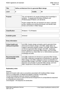 NZQA registered unit standard 2586 version 8  Page 1 of 4