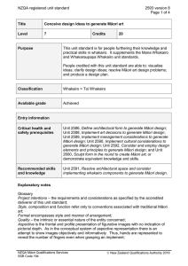 NZQA registered unit standard 2593 version 8  Page 1 of 4