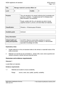 NZQA registered unit standard 2576 version 8  Page 1 of 3