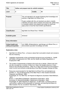 NZQA registered unit standard 7898 version 4  Page 1 of 3