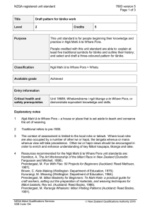 NZQA registered unit standard 7883 version 5  Page 1 of 3